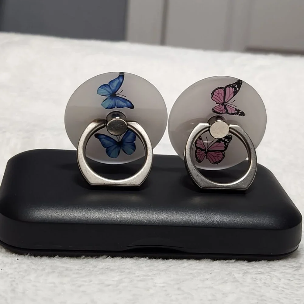 NEW!!! Bundle of 2Butterfly Cellphone or iPad Ring Holder - Pink and Blue